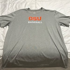 OSU baseball center swoosh dri fit shirt